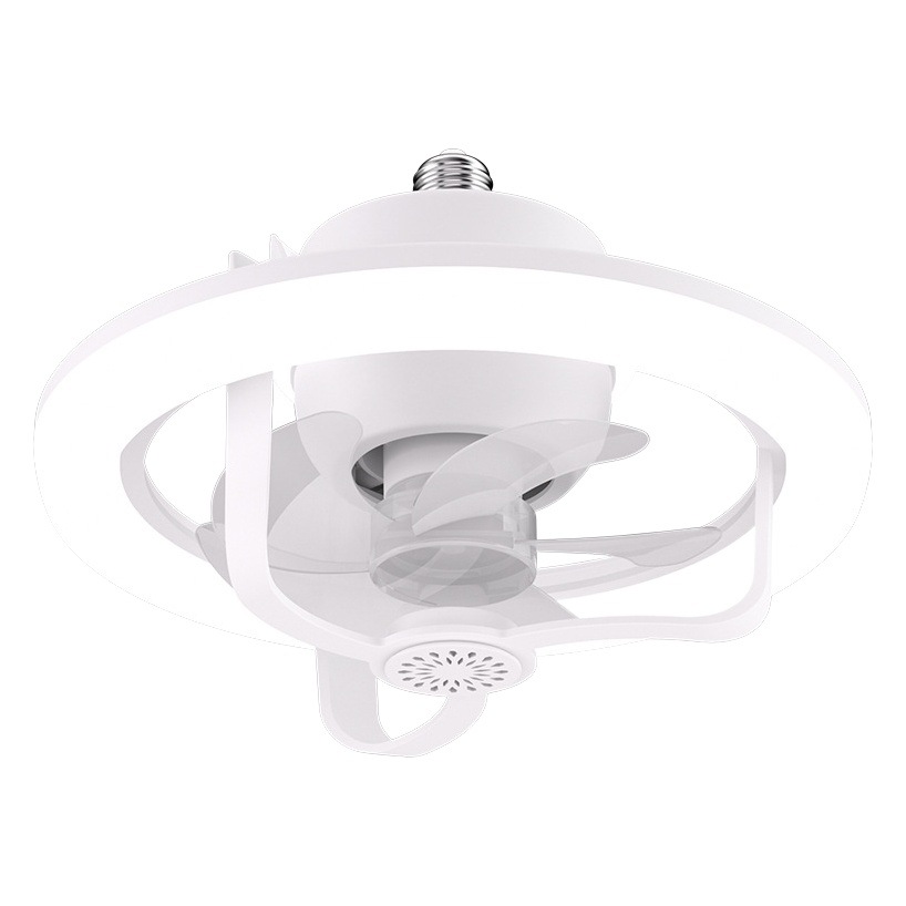 Control remoto transfronterizo LED sacudiendo la luz del ventilador de la cabeza E27 tornillo RGB color mágico dormitorio aromaterapia atenuación Techo Luz del ventilador