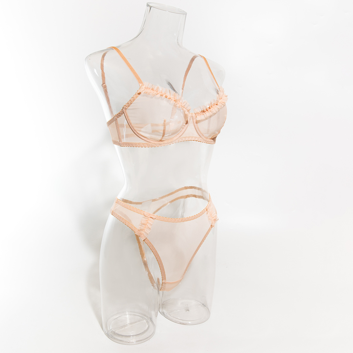 63g Weight Sexy Feel Of Sensation Bra&Panty Set Bra Category Polyester Fabric Type Gather, Breathable Function Solid Color Pattern 3/4 Cup Bra Cup All Seasons Season Simple Style Style Solid Color Sexy Gather Breathable Bra&Panty Set 20