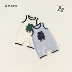 Band selected boy's climbing suit new cartoon print sleeveless baby summer thin one-piece dress XY14123