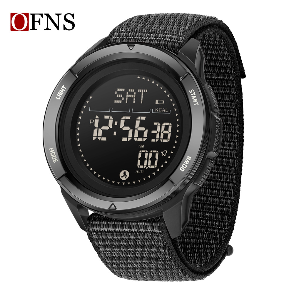 Sanda reloj multifuncional pedómetro impermeable estudiante brújula electrónica al aire libre metrónomo reloj de pulsera hombre