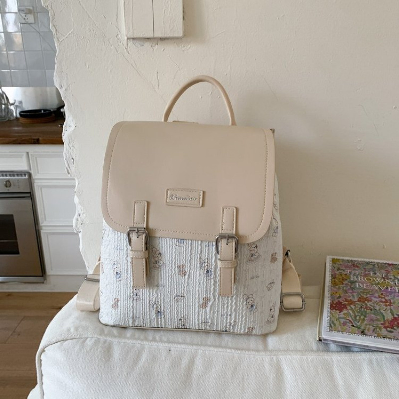 日系学院风小清新可爱双肩包女式2025新款百搭外出百搭通勤小背包