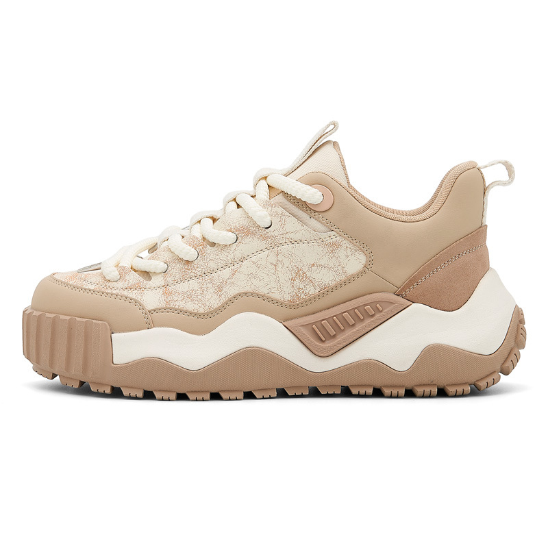 2024春季歐洲站男鞋戶外厚底老爹鞋時尚增高運動休閒鞋復古鞋子男