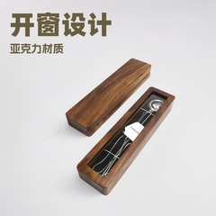 開窗長條亞克力項鍊盒小髮簪珠寶手鍊吊墜首飾收納包裝盒禮品包裝