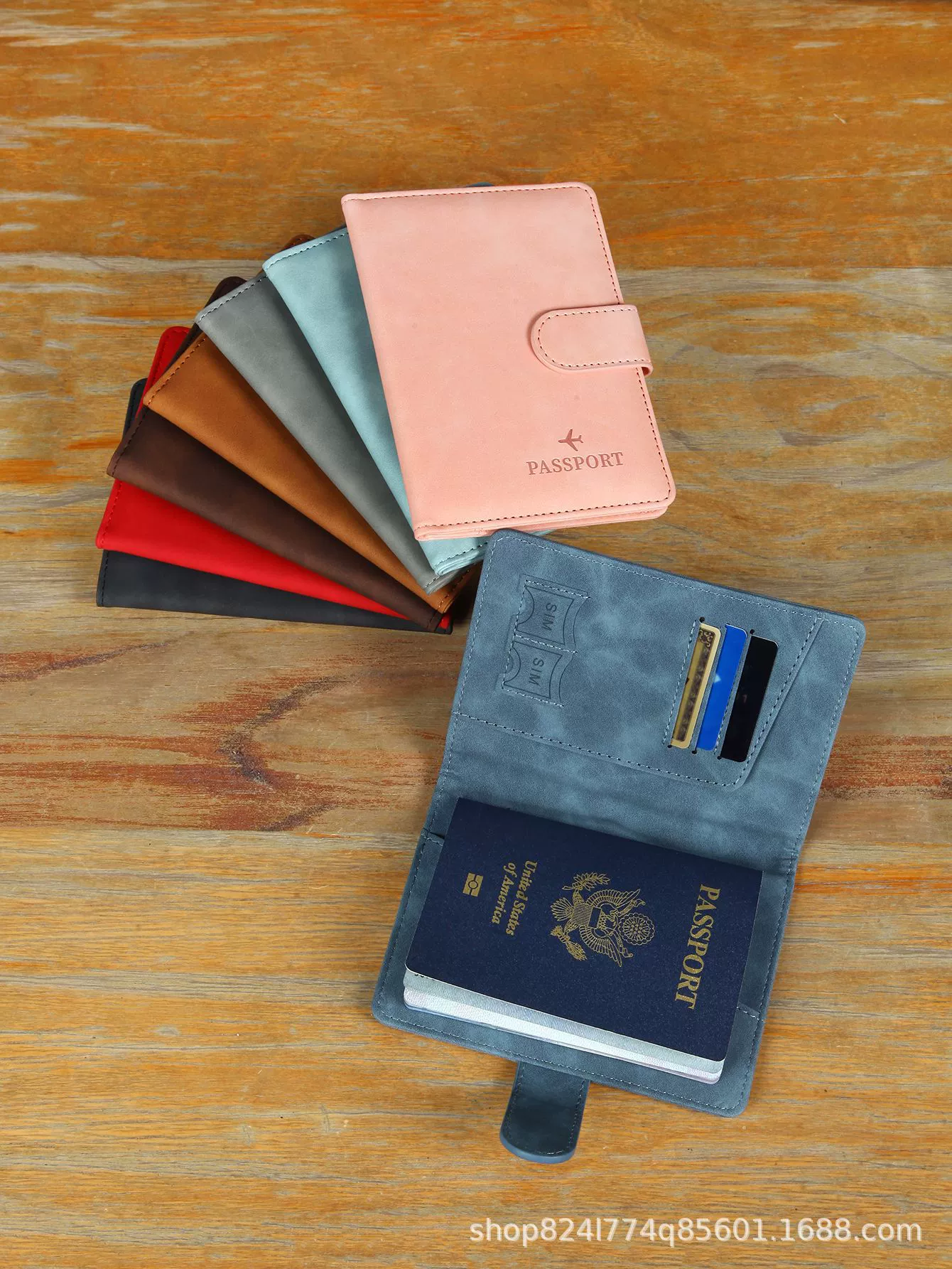 Universal passport case, polyurethane storage system for traveling, passport bag, (Physicals)