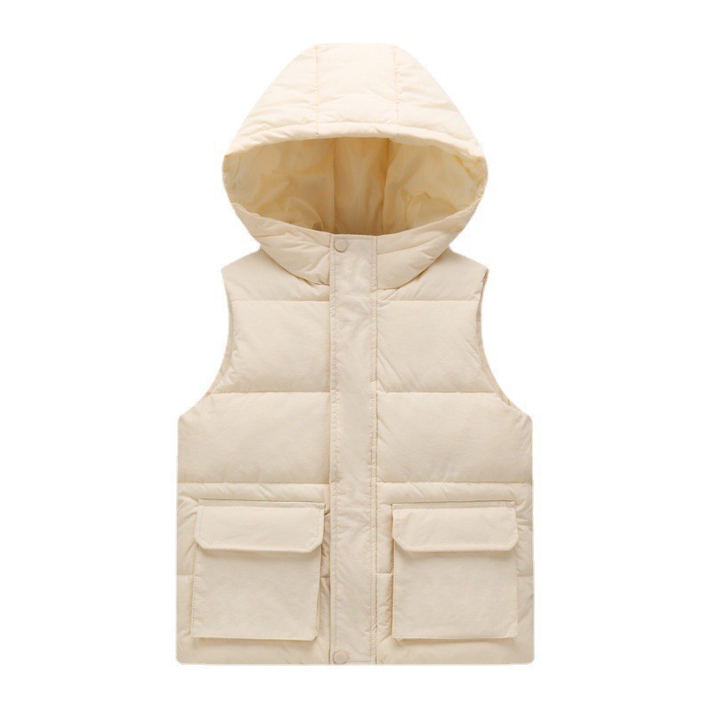 Otoño e Invierno ropa de los nuevos niños de los muchachos engrosada Chaleco de algodón chaleco medio y grande de los niños estudiante abajo Chaleco de algodón