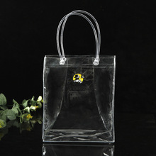 厂家热压PVC透明塑料袋定 做广告立体购物袋定 做礼品手提袋定 制