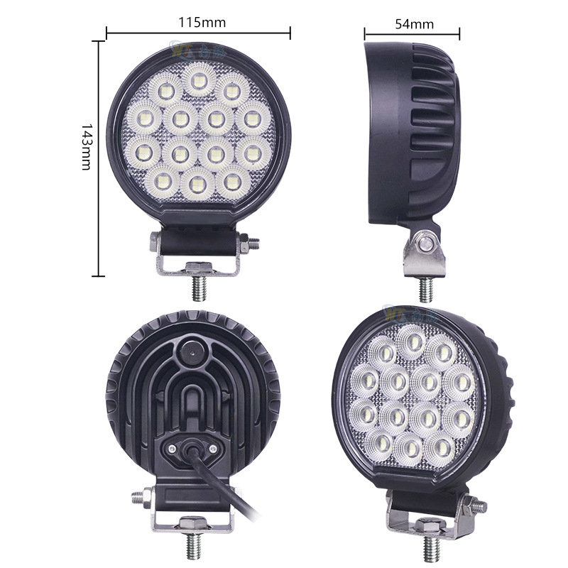 iluminación redonda faro carretilla elevadora lámpara carcasa lámpara de trabajo de automóvil lámpara de automóvil accesorios de carcasa lámpara de automóvil fundición a presión carcasa de lámpara de automóvil image 7
