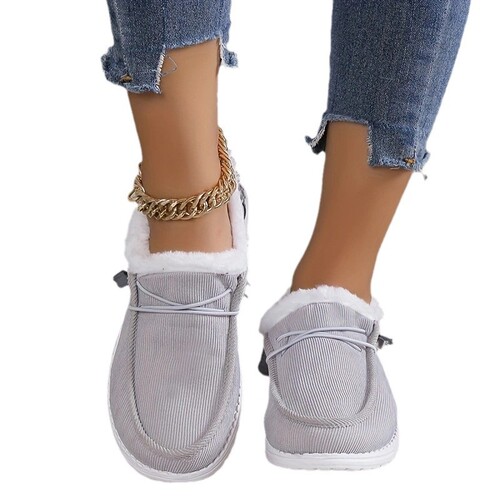 Shear wool winter thick soles lined and thick wool mouth velvet snow boots for women with cotton shoes