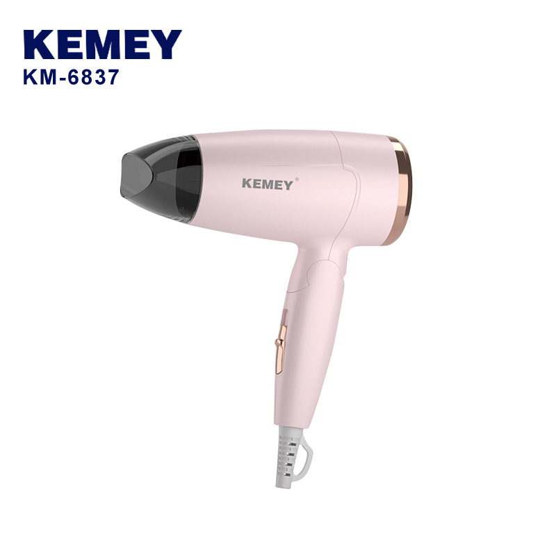 Secador de pelo Kemei portátil plegable de baja potencia para uso doméstico con iones negativos. image 3