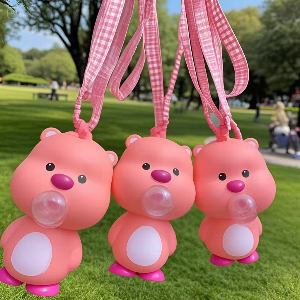 Брелок-антистресс Ruby с пузырьками, подвеска для сумки в виде забавного бобра, выдувающего пузыри, утка