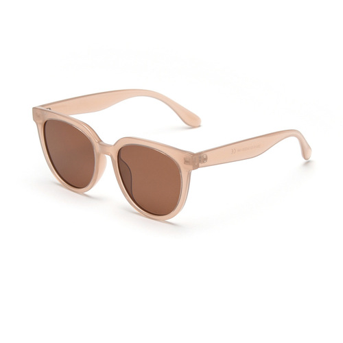 D5010 New Korean style milk tea color round polarized sunglasses for women ins internet celebrity retro simple street photography sunglasses