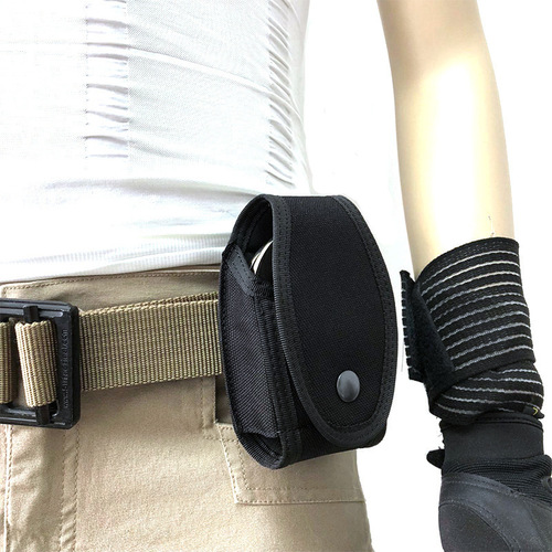 Tactical Universal Quick-Release Handcuff Pouch Outdoor Professional Sports Molle Hip Quick-Release Harness Movie Prop Handcuff Holder