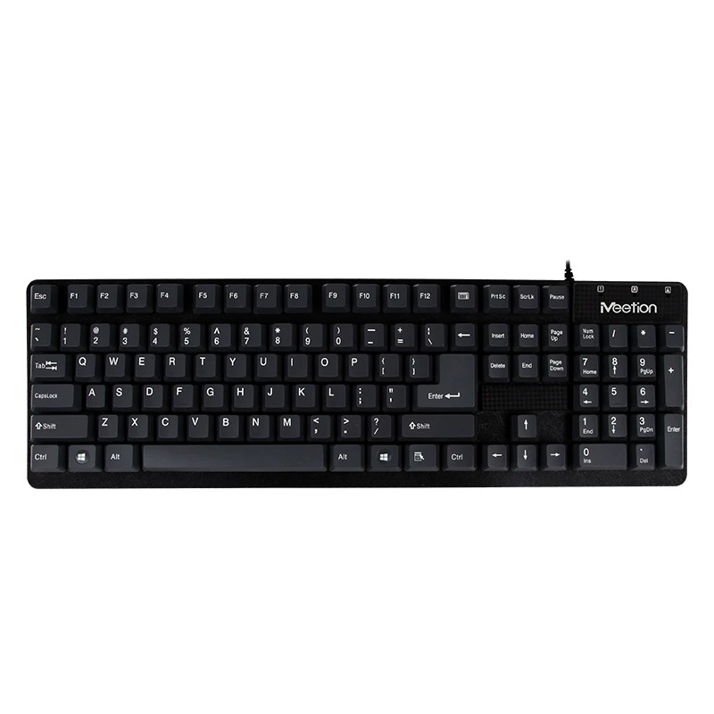 MEETION Mushen K202 USB Проводная клавиатура для бизнеса, офиса, дома, брызгозащищенная клавиатура на испанском языке, оптовая продажа
