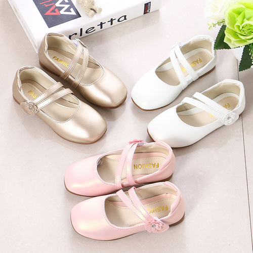 Children's Leather Shoes 2025 White Princess Dance Performance Spring and Summer Big Kids Baby Single Shoes Dou Dou Student Korean Style
