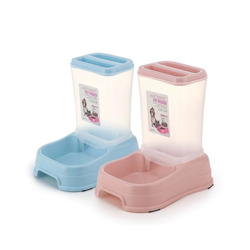 Чаша большой емкости для собак Поилка для корма для домашних животных Поилка для воды для кошек Автоматическая кормушка для собак Пластиковая чаша