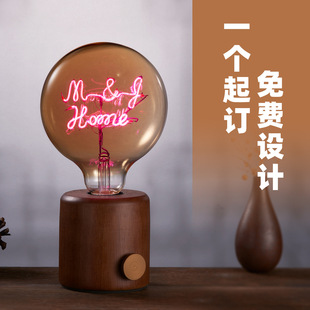 跨境ETSY平台热销手工LED字母灯个性氛围夜灯5V软灯丝字母灯定制-阿里巴巴