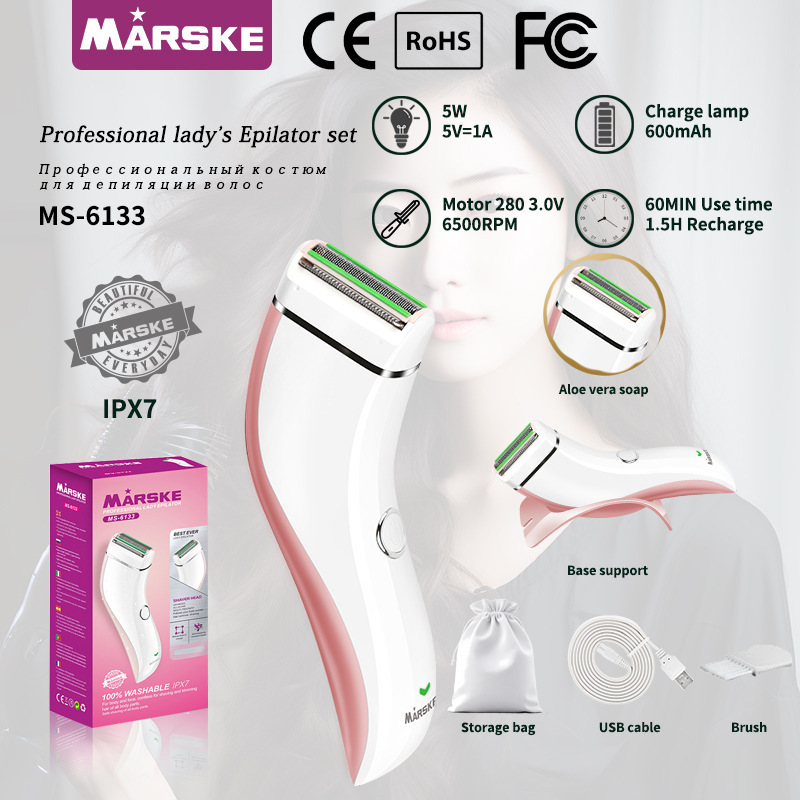 MARSKE MS-6133 cross-border explosions ladies hair removal USB charging razor private parts manufacturers hair removal instrument