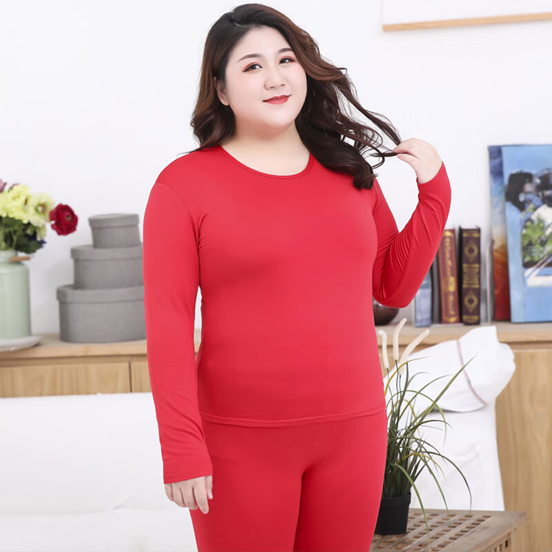 플러스 사이즈 플러스 사이즈 가을 옷 가을 바지 정장 대형 사이즈 빨간색 열 속옷 여성 뚱뚱한 엄마 뚱뚱한 여자 200파운드