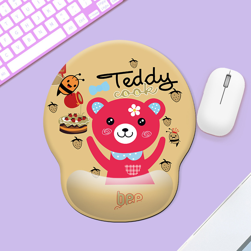 MH030-갈색 바탕에 빨간색 테디베어