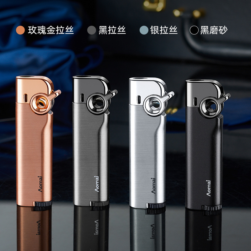クロスボーダーサプライ AM7210 クリエイティブロングストリップライター、直火式、パーソナライズされた砥石シガーライター、ロッカーアーム式インフレータブルライター|undefined