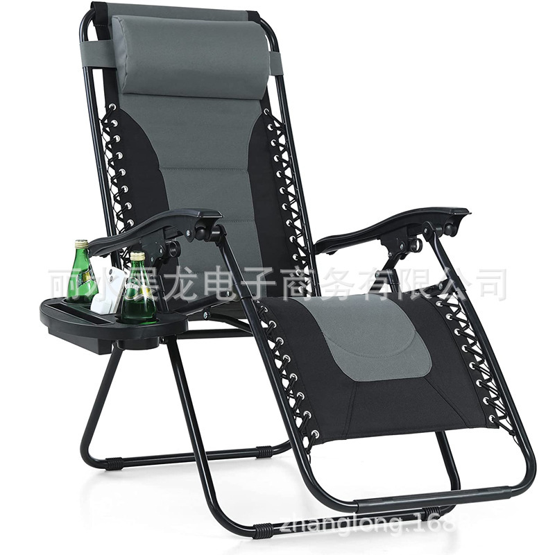 Lavma Chair Outdoor Office Oxford Cloth Quilted Folding Recliner Sleeping Chair Single Beach Chair Foldable