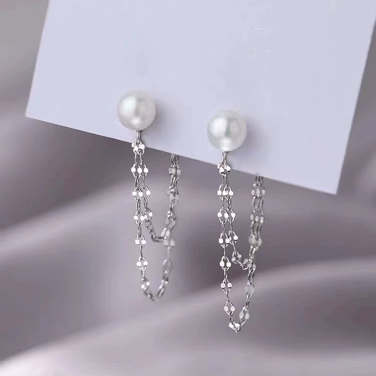 Маленькие серьги из жемчуга, образец серебро 925, 2023, стиль лёгкой роскоши