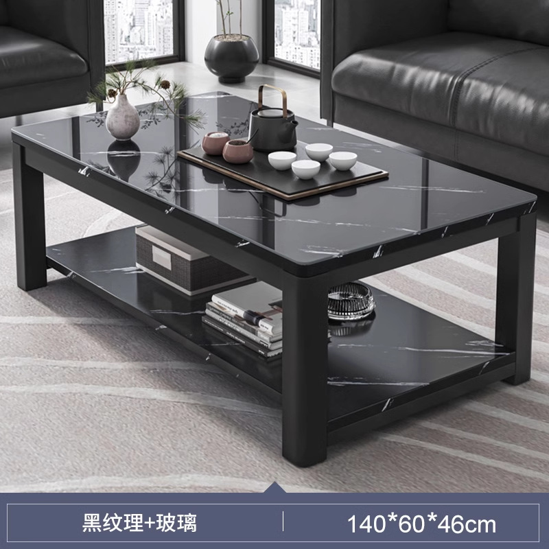 Sala de estar, mesa de centro para el hogar, mesa de té de vidrio templado, mesa de té minimalista, mesa de centro pequeña, moderna y sencilla, casa de alquiler