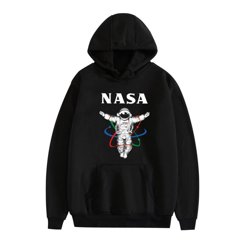 Cross-border foreign trade NASA NASA space men and women autumn and winter casual hooded pocket sweater wholesale