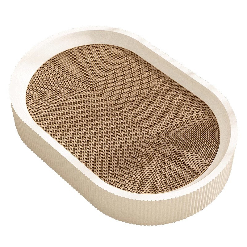 Placa de agarre para gatos redonda reemplazable corrugada resistente al desgaste, caja de agarre para gatos de tamaño extra, juguete para gatos sin desechos