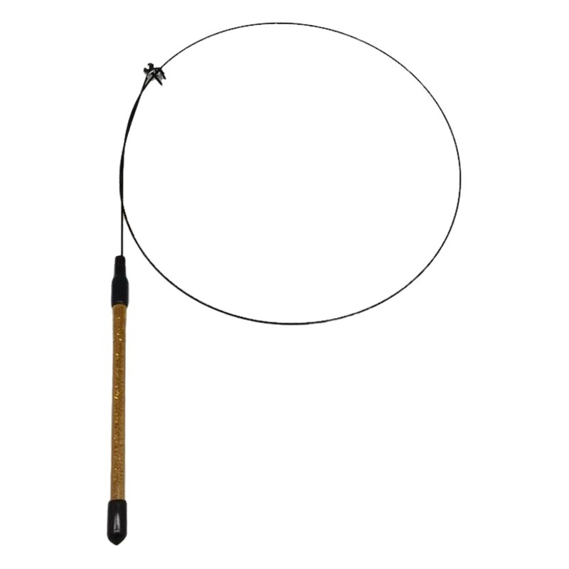 Aifeinoao fábrica directa marrón alambre de acero de mano varilla pluma gato divertido palo reemplazo cabeza accesorios campana gato divertido artefacto