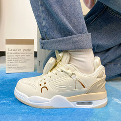 港風復古小眾情侶麵包鞋氣墊增高百搭休閒小白鞋男女學生休閒鞋子
