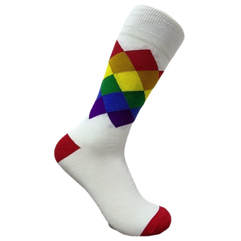 Европейские и американские уличные модные жаккардовые носки до середины икры, носки для мужчин и женщин, пара, японский стиль, хип-хоп