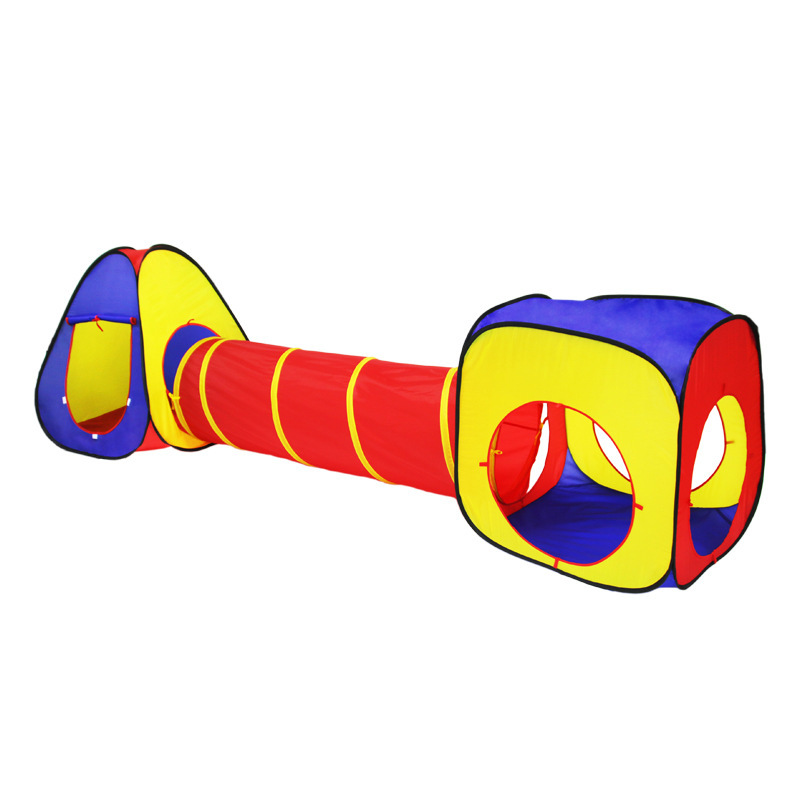 Set de Tienda de Juegos 3 en 1 para Niños Set de 3 Piezas de Poliéster Plegable para Interior