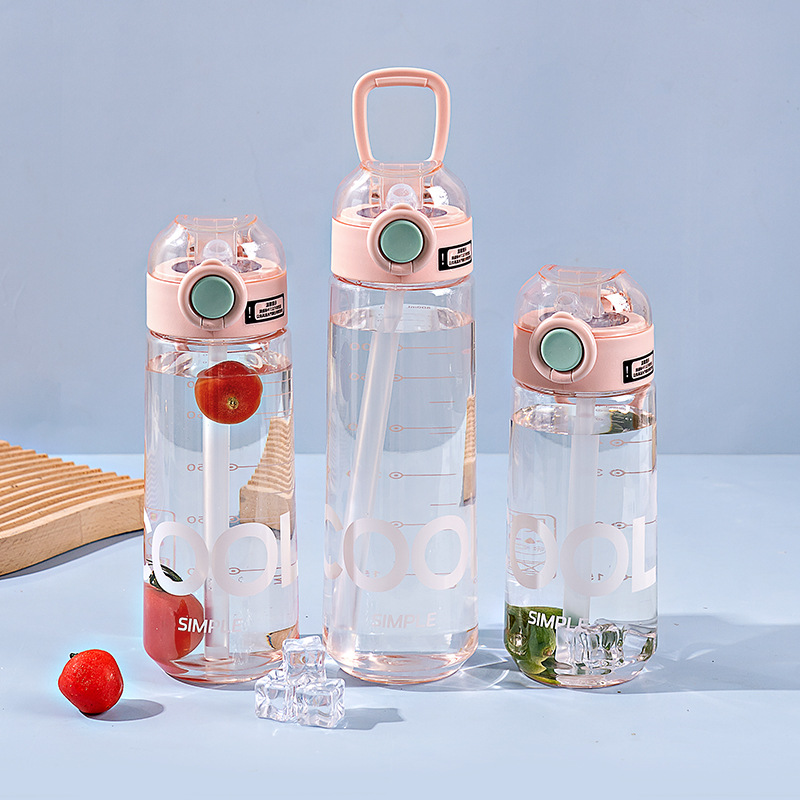 Yitong nueva taza de agua deportiva de gran capacidad taza de plástico de verano estudiantes de oficina adultos hervidor de agua portátil de paja