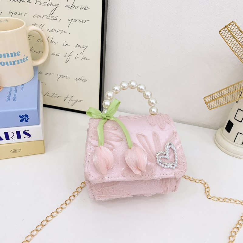 Niños pequeños bolsos de hombro perlas bolsos de chicas nuevas bolsas de cambio de chicas bolsos de mano transfronterizos