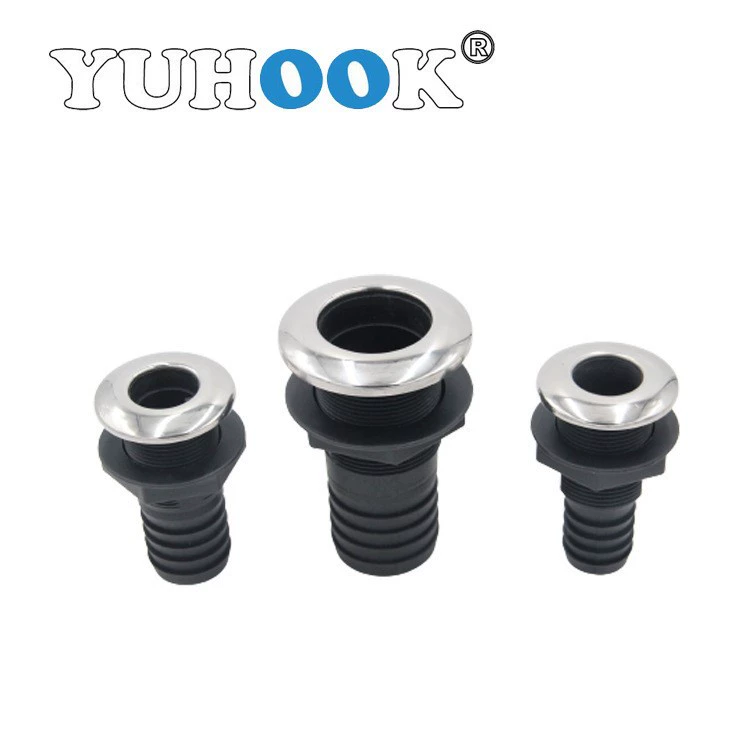 Нержавеющая сталь 316 + нейлон прямой Трюмный выход Корпус дренажный выход Морская яхта Fast