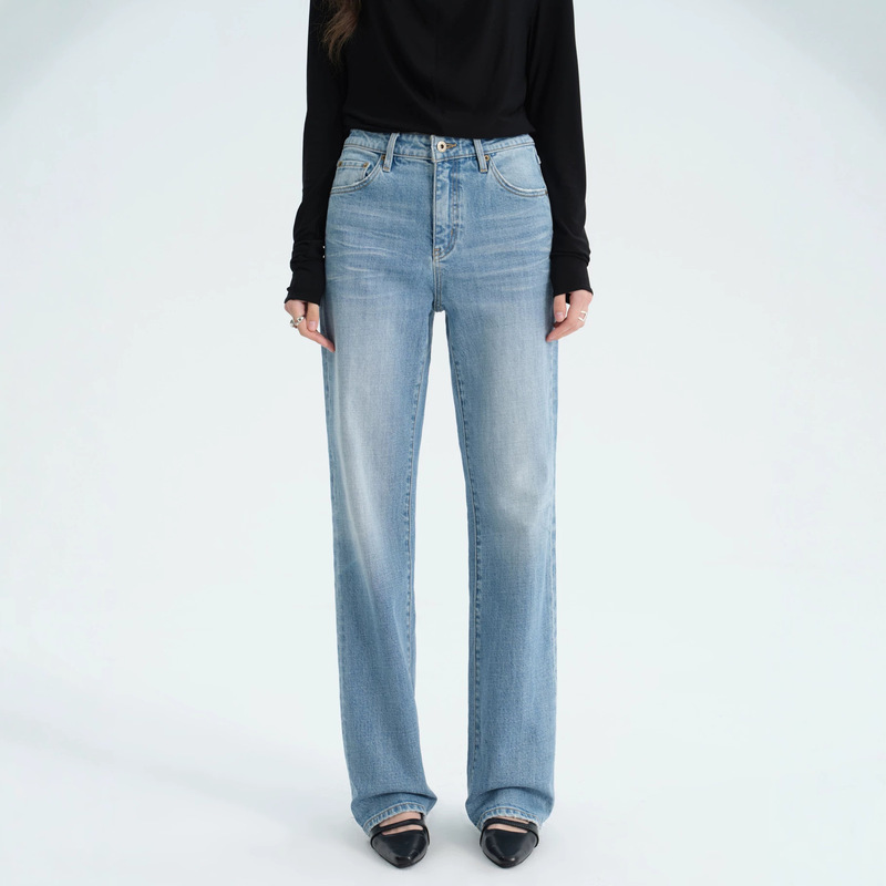 MBB High-End Slim Straight-Leg Jeans for Women, New Autumn/Winter High-Waisted Slimming Washed Vintage Versatile Commuting Trousers MBB High-End Slim Straight-Leg Jeans for Women, New Autumn/Winter High-Waisted Slimming Washed Vintage Versatile Commuting Trousers