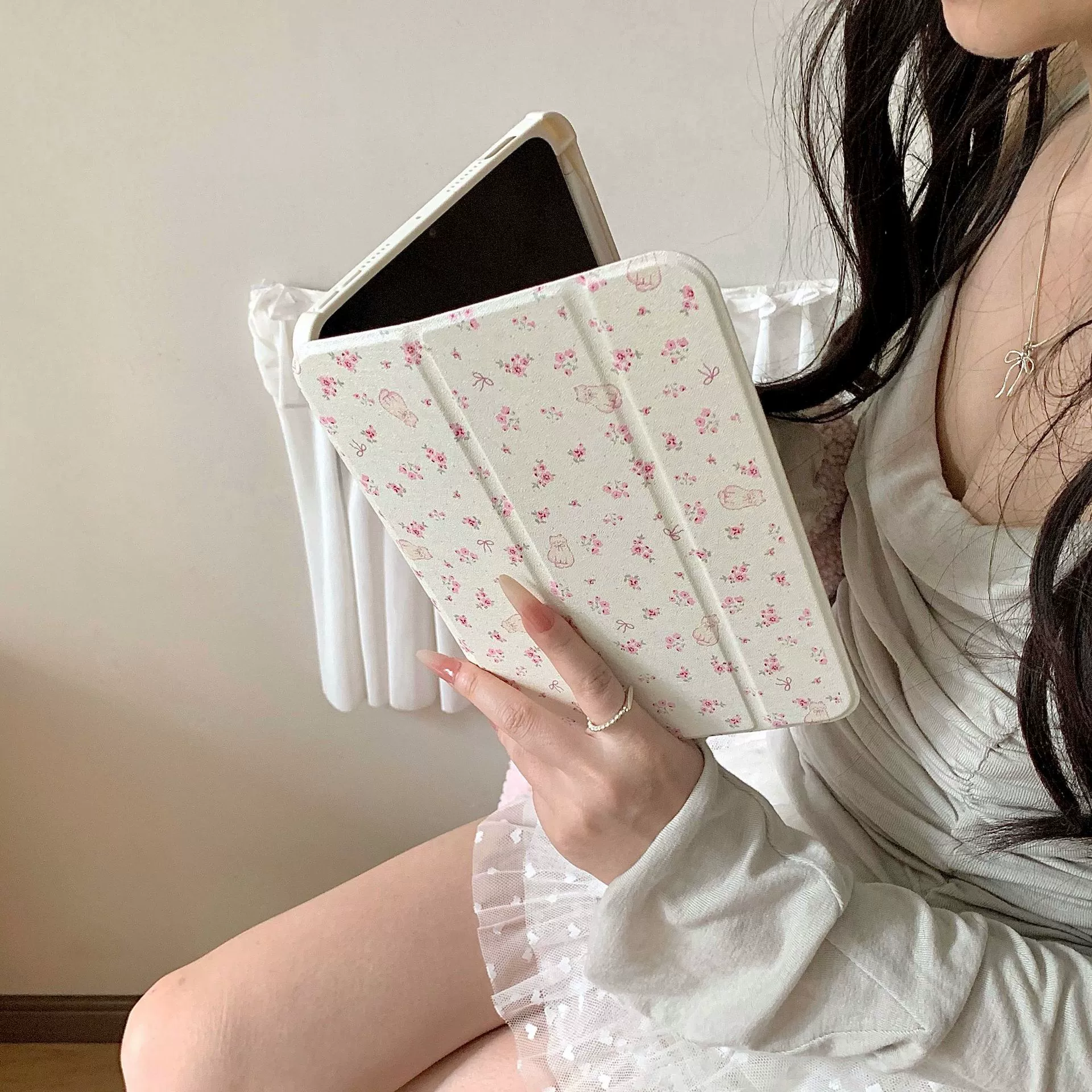 Пластиковый чехол для iPad 13-дюймов в виде цветка девушки-коши, плоская панель, для Pro 2022 air4/5