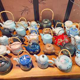 杂款大号小号功夫茶具手绘茶壶水壶陶瓷杯创意随机油壶纯手工轻奢