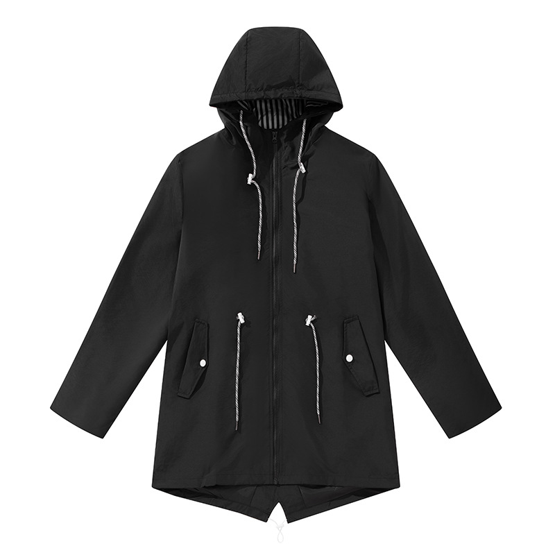 Outdoor windbreaker coat spring and autumn thin men's and women's sunscreen hooded jacket couple casual coat factory wholesale