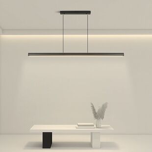 北欧现代简约一字餐厅灯led长条吊灯办公室茶室吧台店铺商用灯具-阿里巴巴