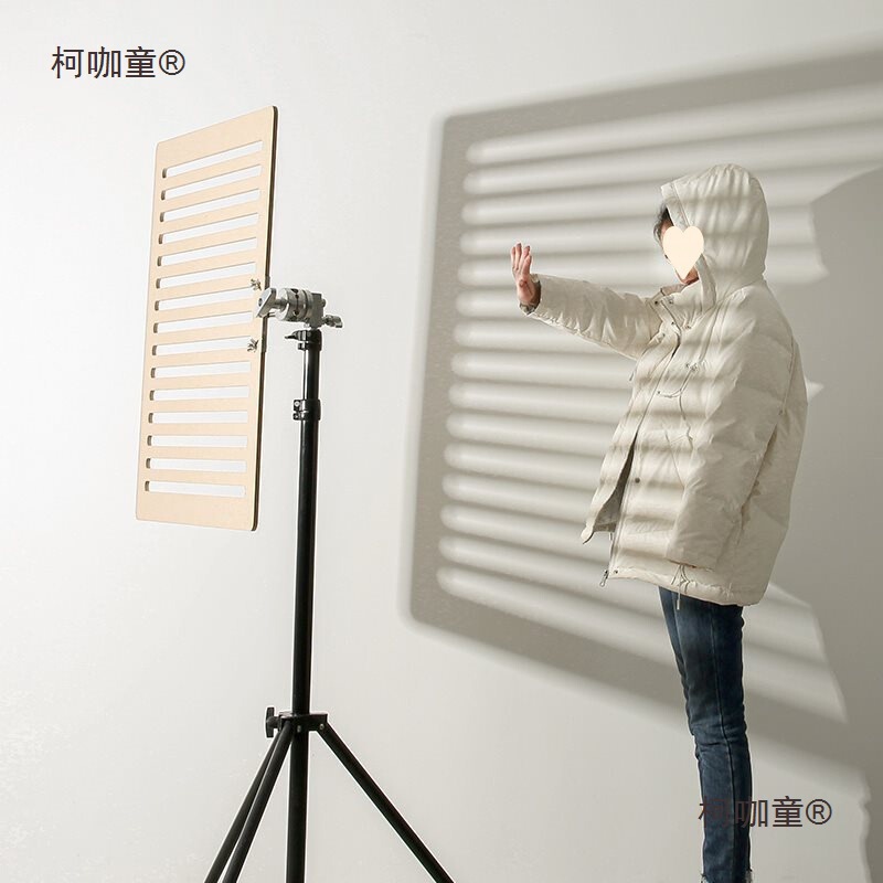 Photography Props Projection Board Simulated Blinds Grille Natural Light and Shadow Board Photo Props Cut Out Background Metabo