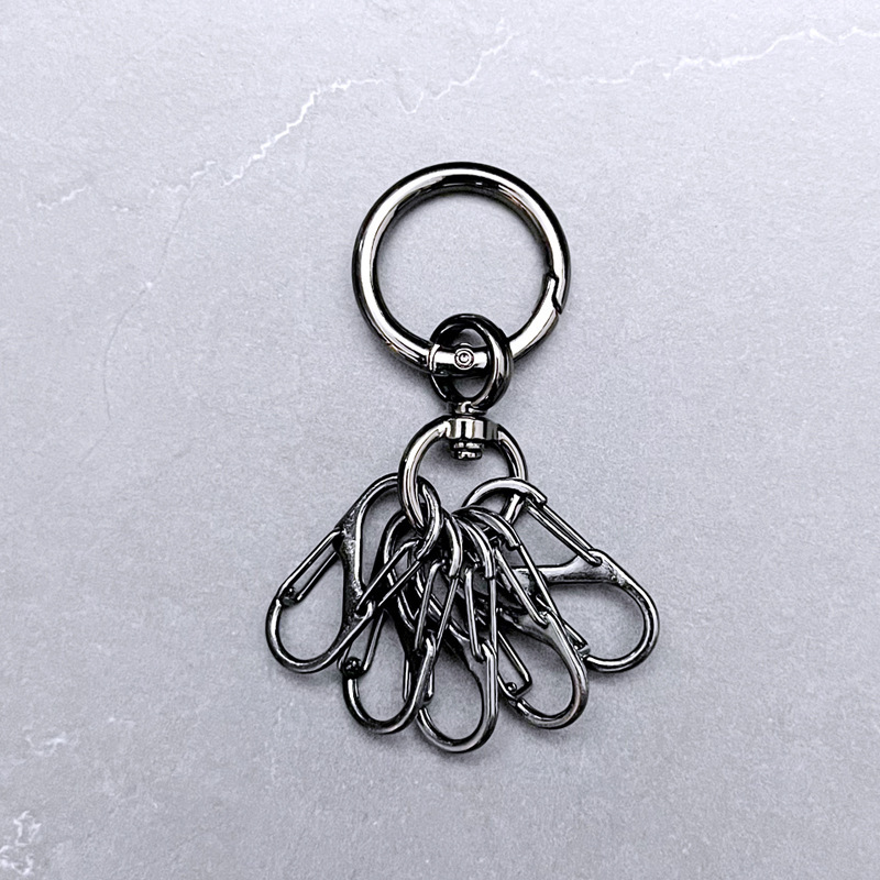Original niche 8 word key chain outdoor carabiner backpack multi-hanging s hook accessories car key buckle personality pendant