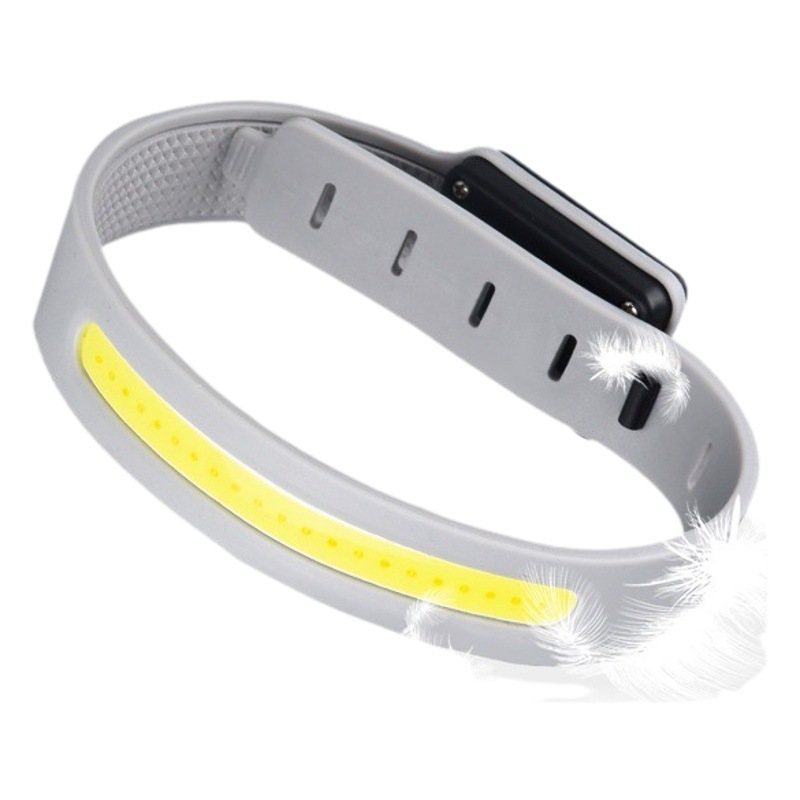 Nueva luz de funcionamiento transfronteriza COB ultraligera Tipo-pulsera de carga de tres velocidades ajustable resistente al agua y al sudor Luz de funcionamiento ligera
