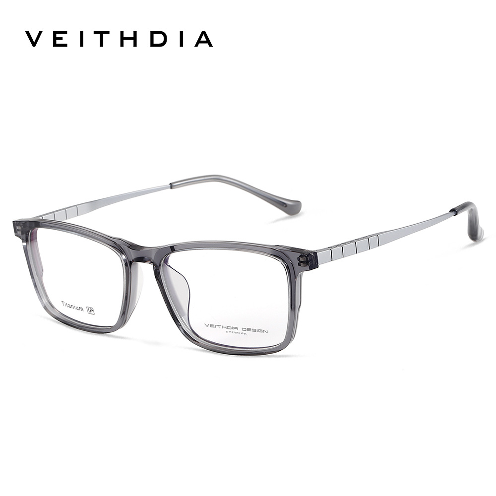 Placa de marco completo con pies de titanio, marco de espejo de miopía óptica retro, cuadrado simple para hombres, capacidad de distribución al por mayor 2017