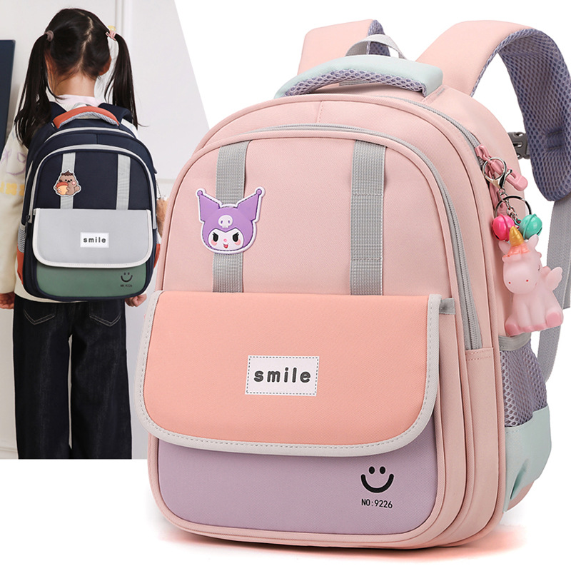 Escuela primaria mochila transpirable para niños de grado uno y dos mochilas de dibujos animados lindas mochilas para niñas