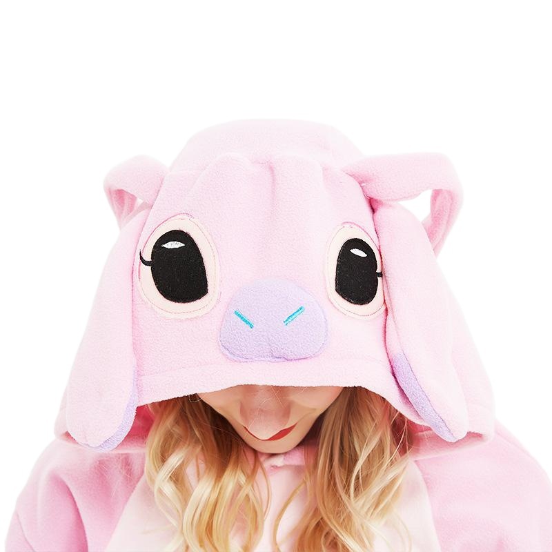 Cruzar la frontera de dibujos animados animal de una pieza pijamas de Halloween de Navidad polar pareja pijamas soknick Stitch