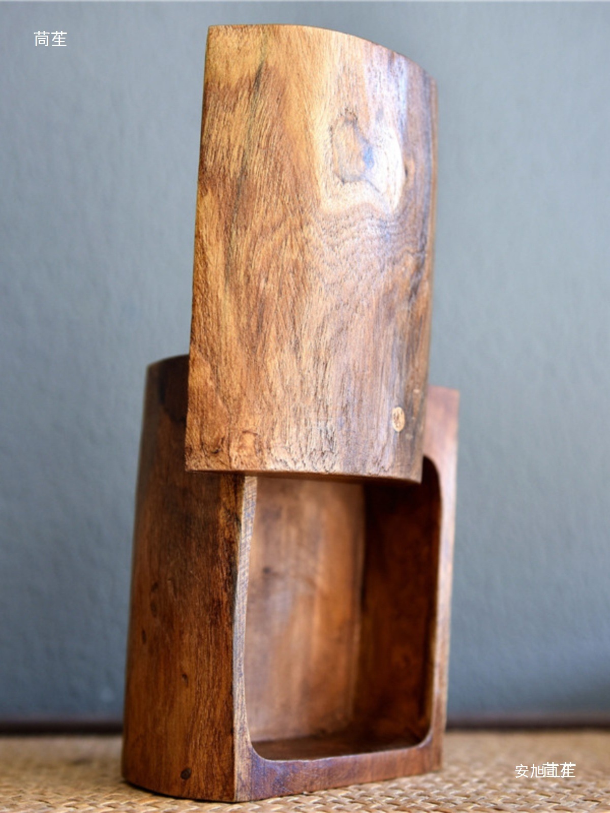 泰国实木首饰盒收纳盒木雕复古风整木原木自然风家居饰品