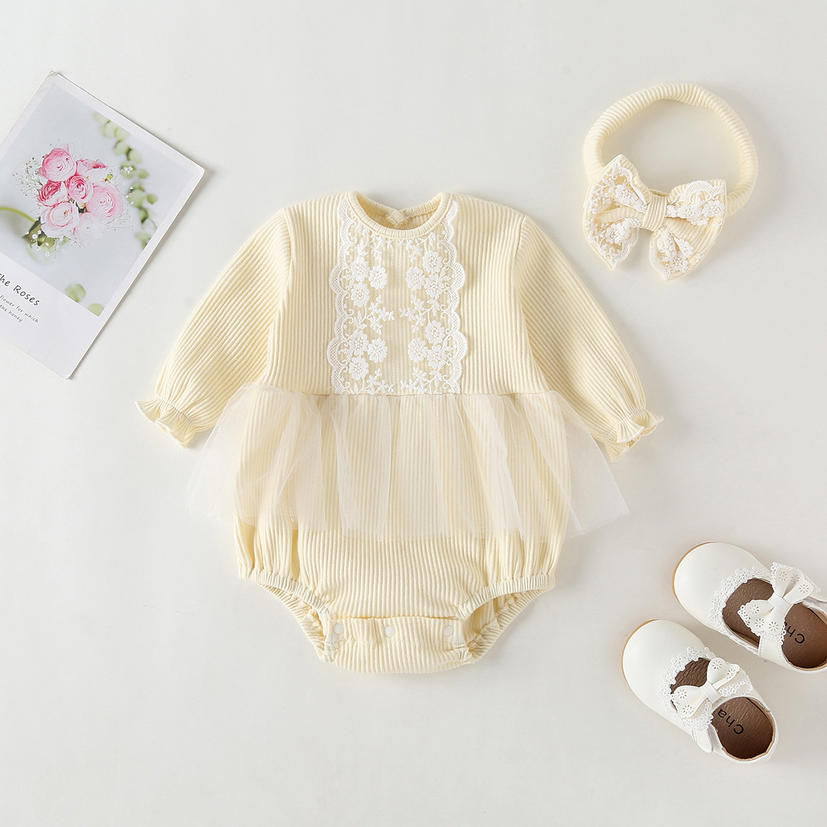 Casual Classic Style Solid Color Cotton Baby Rompers display picture 5