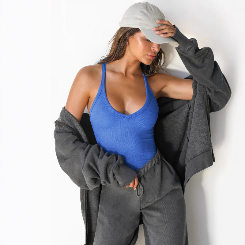 Cross-border Y2K Spring and Summer New Knitted Vest European and American Women's Sexy Slim-fit Bm Top Trendy Brand Inner Base Shirt